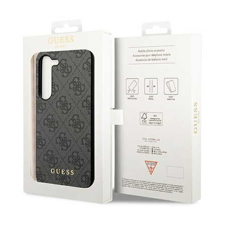 Guess 4G Metall Gold Logo - Samsung Galaxy S24+ Gehäuse (schwarz)