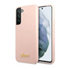 Guess Silicone Script Metal Logo - Case for Samsung Galaxy S23 (Pink)
