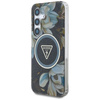 Guess Glitter Flowers Triangle Buttons MagSafe - Case for Samsung Galaxy S25 (black)