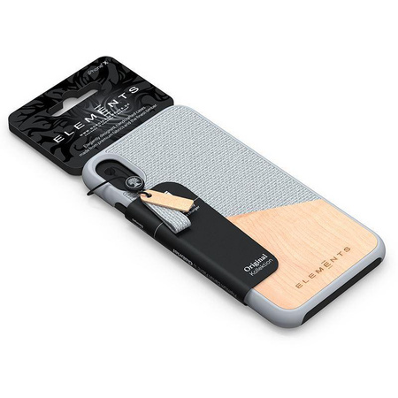 Nordic Elements Original Hel - Coque en bois pour iPhone XR (Gris clair)