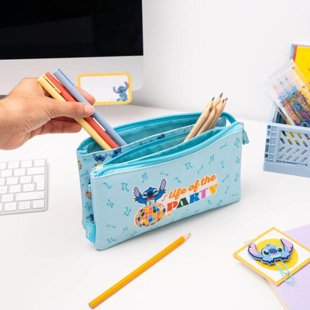 Disney Stitch - 3-Compartment Pencil Case from the Waves Collection