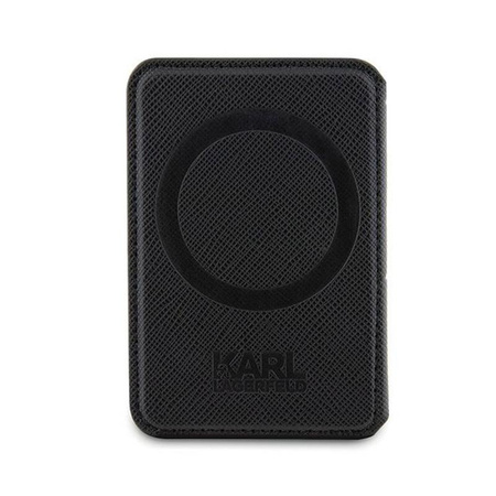 Karl Lagerfeld Peněženka Cardslot Stand MagSafe Saffiano Monogram Choupette - Magnetická peněženka s funkcí stojánku (černá)