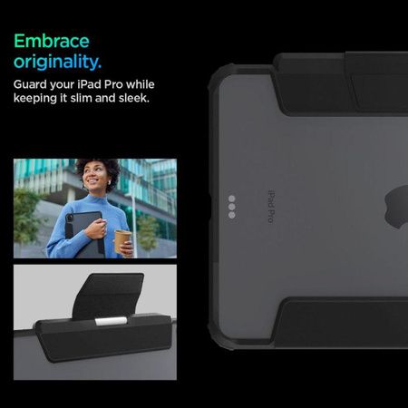 Spigen Ultra Hybrid Pro - Étui pour iPad Pro 11" (M4, 2024) (Noir)