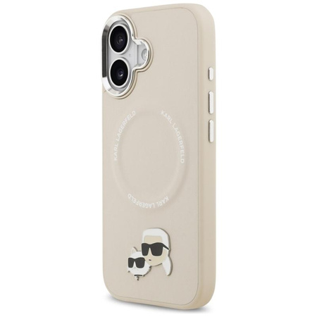 Karl Lagerfeld Karl & Choupette Pins MagSafe - Hülle für iPhone 17 (beige)