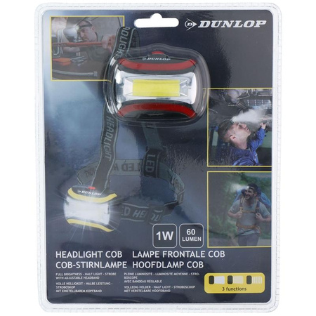 Dunlop - LED-Wanderkopf-Taschenlampe (rot)