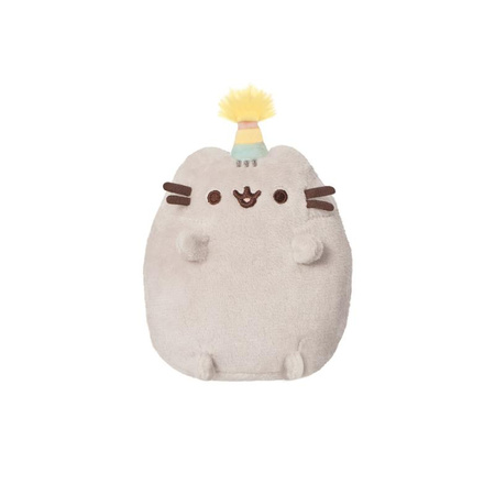 Pusheen - Mascotte en peluche avec bonnet d'anniversaire 12 cm