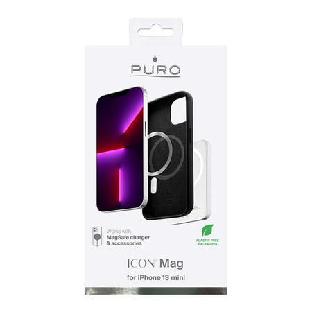 PURO ICON MAG - pouzdro MagSafe pro iPhone 13 mini (černé)