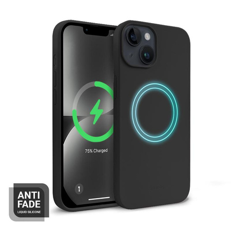 Magnetický kryt Crong Color Cover - iPhone 14 Plus MagSafe (černý)