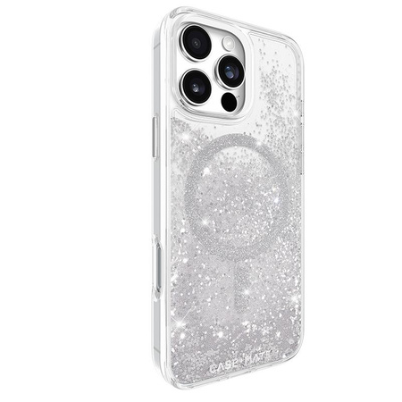 Case-Mate Waterfall MagSafe do iPhone 16 Plus – Olśniewające Etui z Brokatem