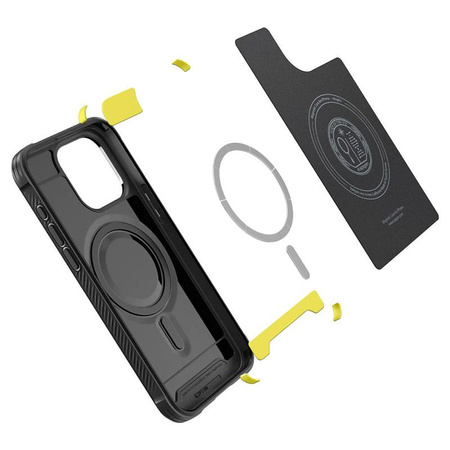 Spigen Rugged Armor MagSafe - tok iPhone 15 Pro Max készülékhez (matt fekete)