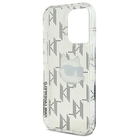 Karl Lagerfeld IML Choupette Head Galvanizované pouzdro - iPhone 16 Pro Max (průhledné)