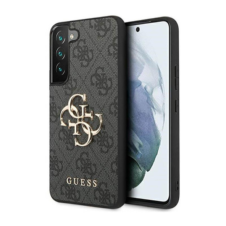 Guess 4G Großes Metall-Logo - Samsung Galaxy S23 Tasche (grau)