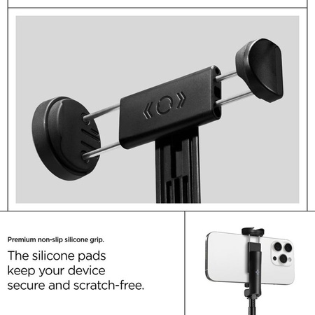 Spigen S541W Bluetooth Selfie Stick Tripod - Smartphone Tripod / Selfie Stick Holder (Black)