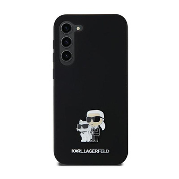 Karl Lagerfeld Silicone Karl & Choupette Metal Pin - Etui Samsung Galaxy A35 5G (noir)