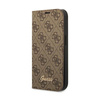 Guess 4G Metall Kamera Umriss Booktype Fall - iPhone 14 Pro Fall (braun)