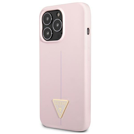 Guess Silicone Triangle Logo - Etui iPhone 13 Pro (liliowy)