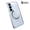 Speck Presidio Perfect-Clear Magnet - Samsung Galaxy S25 / S24 MagSafe Case (Clear / Chrome Finish / Serene Silver)