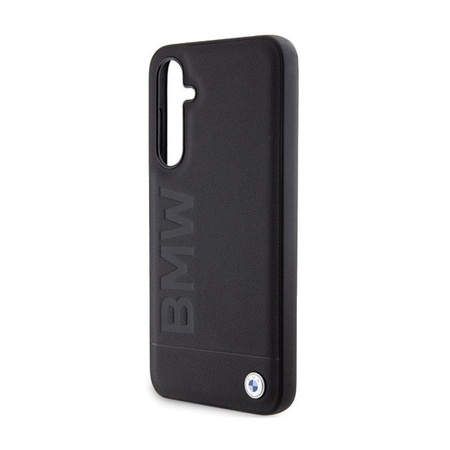 BMW Leder Hot Stamp - Samsung Galaxy S23 FE Tasche (schwarz)