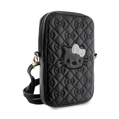 Hello Kitty Quilted Bows Strap - Umhängetasche für Handy (schwarz)