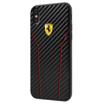 Ferrari Racing Carbon - iPhone X tok (fekete)