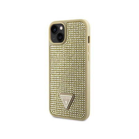 Guess Rhinestone Triangle - Etui iPhone 14 (złoty)