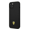 Coque Ferrari Silicone Metal Logo MagSafe - iPhone 14 Plus Case (noir)