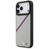 Pouzdro BMW M Tricolor Metal Logo MagSafe pro iPhone 17 Pro Max (šedé)