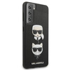 Karl Lagerfeld Saffiano Karl & Choupette Heads - pouzdro na Samsung Galaxy S21 (černé)