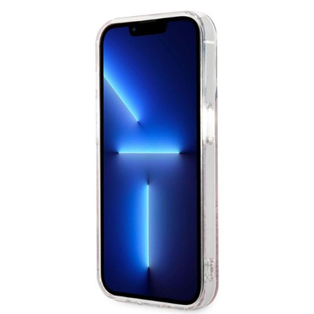 Guess Bundle Pack MagSafe IML Jungle - MagSafe iPhone 14 Pro Max Case + Charger Set (pink/gold)