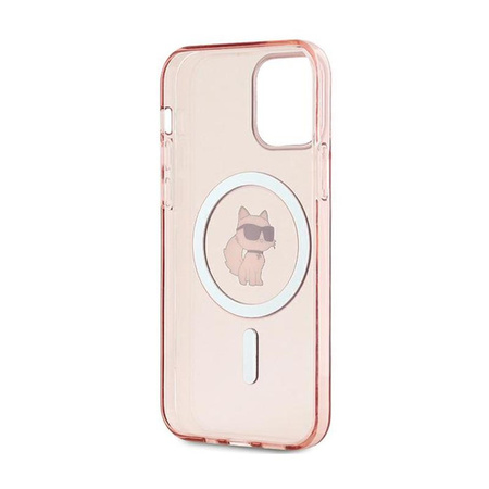 Karl Lagerfeld IML Choupette MagSafe - pouzdro pro iPhone 12 / iPhone 12 Pro (růžové)