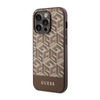 Guess GCube Stripes MagSafe - iPhone 14 Pro Case (Brown)