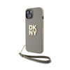 DKNY Wrist Strap Stock Logo - Coque pour iPhone 15 Plus (beige)