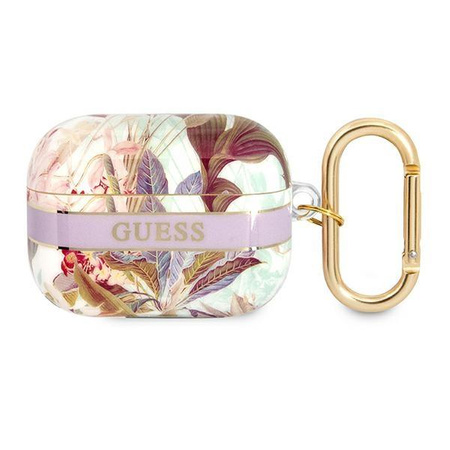 Guess Flower - Pouzdro pro Airpods Pro (Purple)