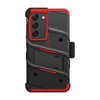 ZIZO BOLT Series - Pancerne etui Samsung Galaxy S23 ze szkłem 9H na ekran + uchwyt z podstawką (czarny / czerwony)