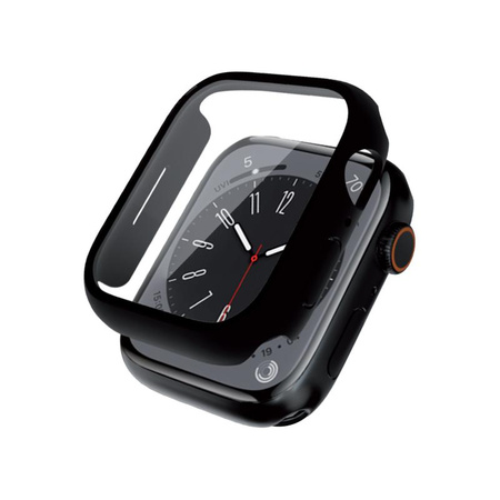 Crong Hybrid Watch tok - tok üveggel Apple Watch 41mm-es órához (fekete)