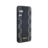 DKNY Leder Checkered Mono Pattern MagSafe - Samsung Galaxy S24+ Tasche (schwarz)