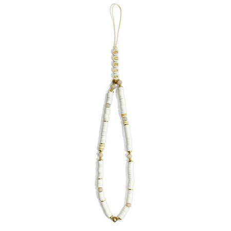 Guess Phone Strap Beads Heishi - pendentif téléphone 25 cm (blanc)