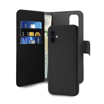 Étui 2-en-1 pour iPhone 12 / iPhone 12 Pro (noir) - Portefeuille détachable PURO