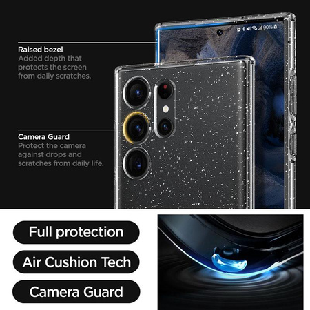 Spigen Liquid Crystal Glitter - pouzdro pro Samsung Galaxy S23 (průhledné)