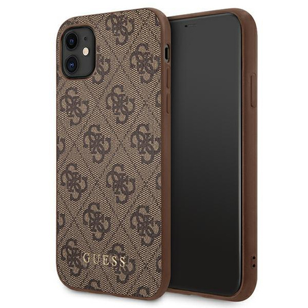 Guess 4G Metal Gold Logo - Coque pour iPhone 11 (marron)