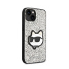 Karl Lagerfeld NFT Glitter Choupette Patch- Case for iPhone 14 (Silver)