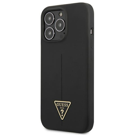 Guess Silicone Triangle Logo - Etui iPhone 13 Pro Max (czarny)