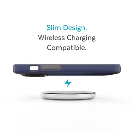 Speck CandyShell Pro - iPhone 14 Pro Tasche mit MICROBAN Beschichtung (Preußisch Blau / Wolkig Grau)
