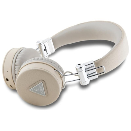 Guess Grained Classic Round Shape - ENC Bluetooth Wireless In-Ear Headphones (beige)