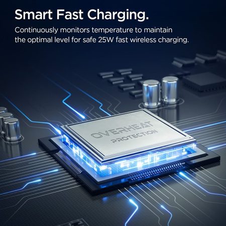 Bezprzewodowa Ładowarka MagSafe 2w1 Spigen Essential Czarna 25W Qi2.2 