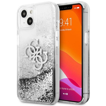 Coque Guess Liquid Glitter 4G Big Logo - iPhone 13 Case (argent)