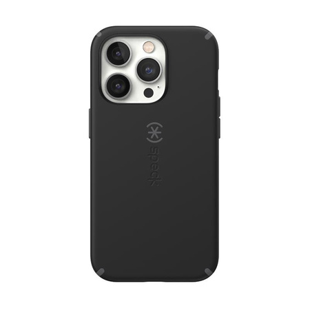 Speck CandyShell Pro - Coque pour iPhone 14 Pro avec revêtement MICROBAN (Noir / Gris ardoise)