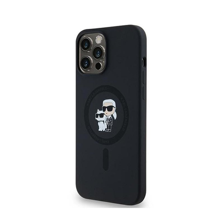 Karl Lagerfeld Silicone Karl & Choupette MagSafe - pouzdro pro iPhone 13 Pro (černé)