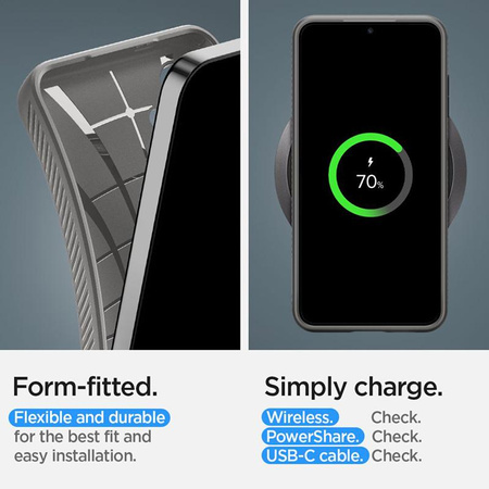 Spigen Liquid Air - Etui do Samsung Galaxy S24 (Granite Grey)