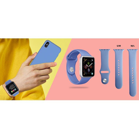 PURO ICON - Elastic Sports Strap for Apple Watch 42/44/45 mm (S/M & M/L) (red)
